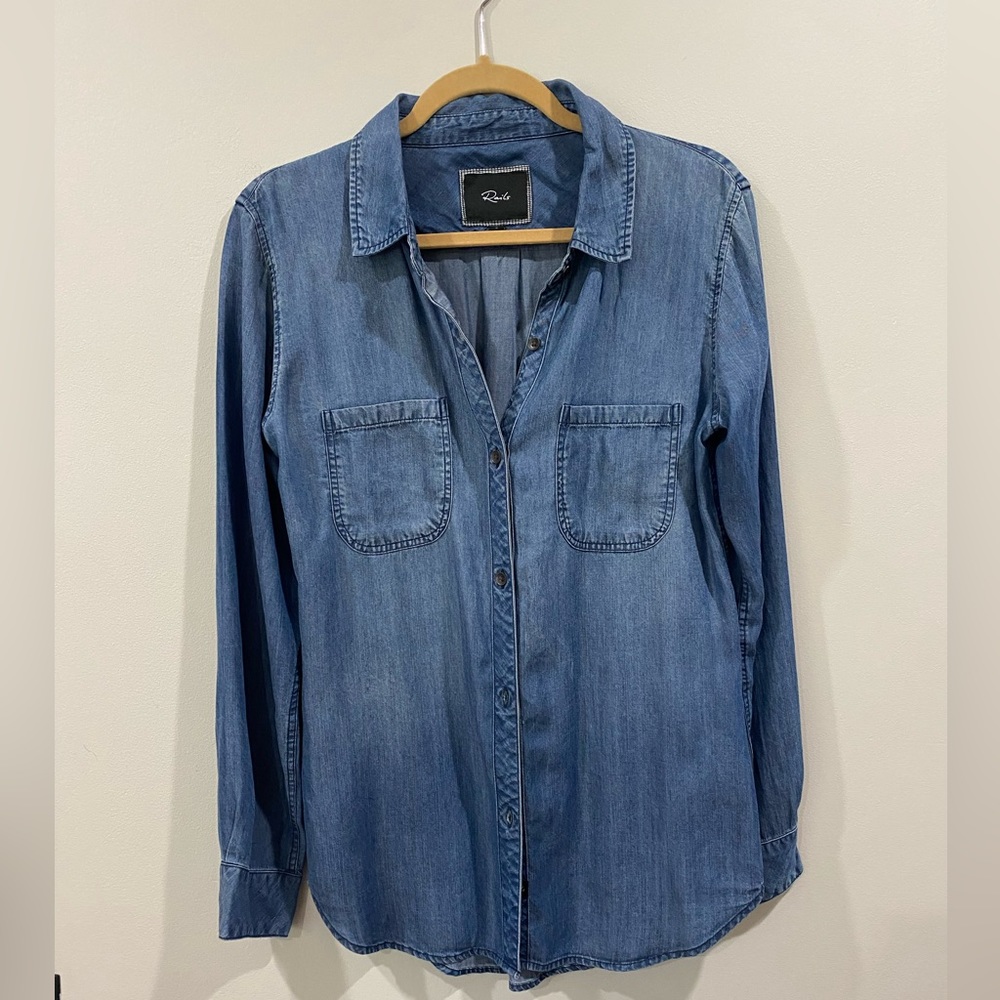 Rails size small denim top